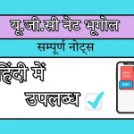 PDF Notes for NET JRF Geography, Assistant Professor, PGT and Other Objective Type